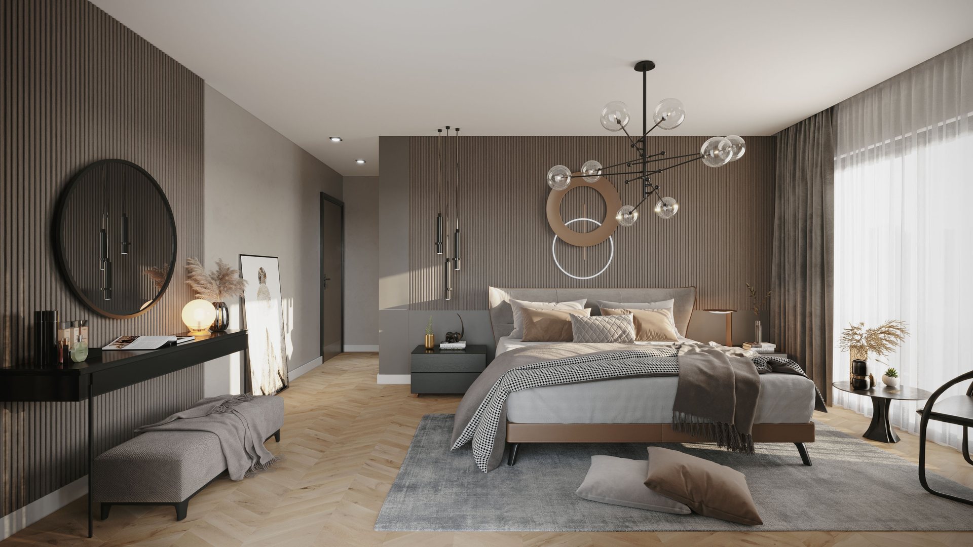 Küre Gayrimenkul Villa Yatak Odası - İç Mekân Görselleştirme